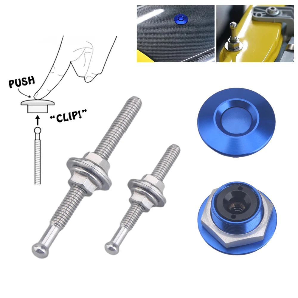 Attaches capot push button